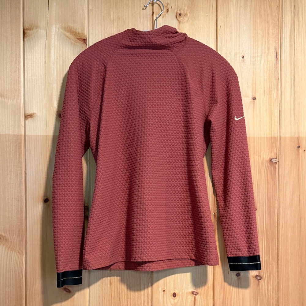Nike Waffle-Knit Long Sleeve Top – Rosewood/Black – Child Small (CH)